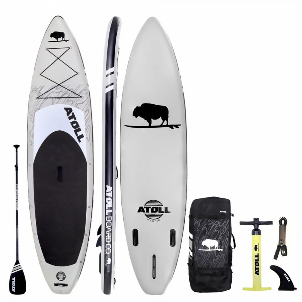 Grey 11 ft iSUP inflatable stand up paddle board