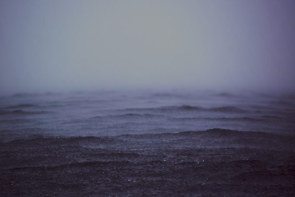 Heavy Rain on a Body of Water