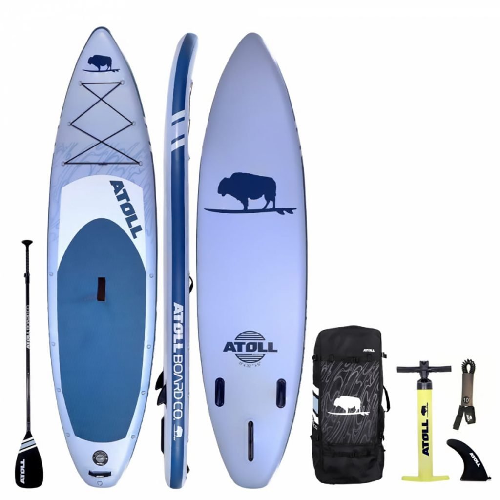 Blue 11 ft iSUP inflatable stand up paddle board