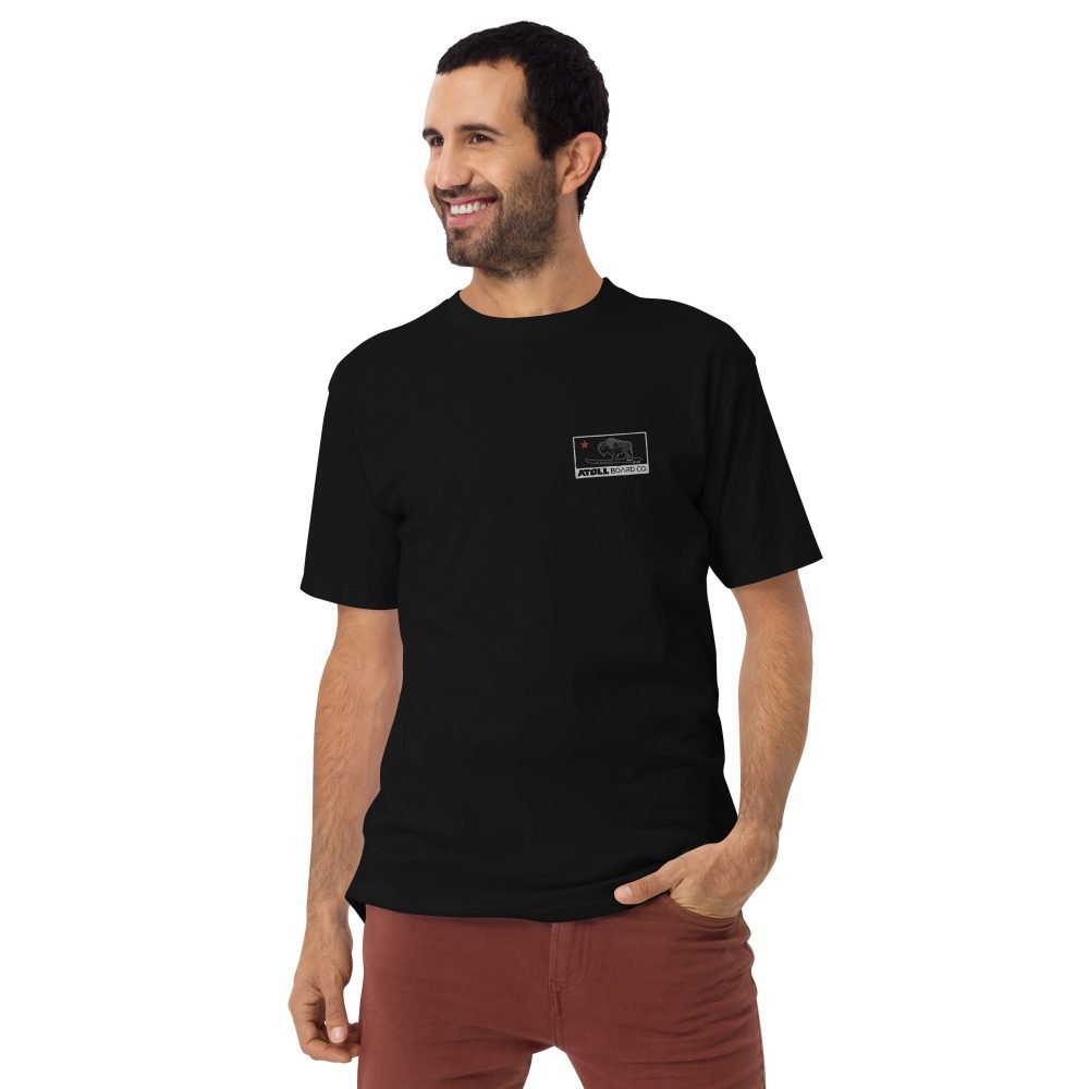 Men’s Heavyweight Tee with Atoll Republic Design - Image 2