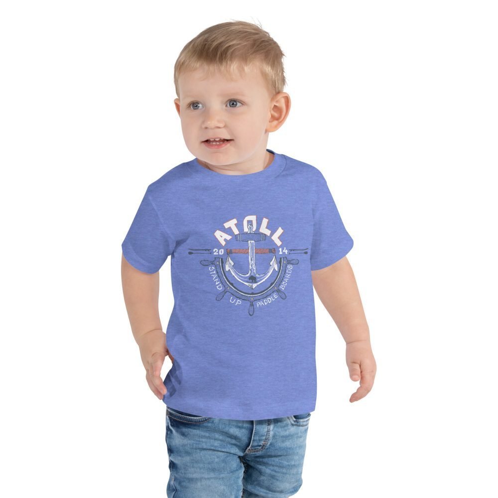 Toddler Short Sleeve Tee with Atoll Anchor Grapich - Image 2