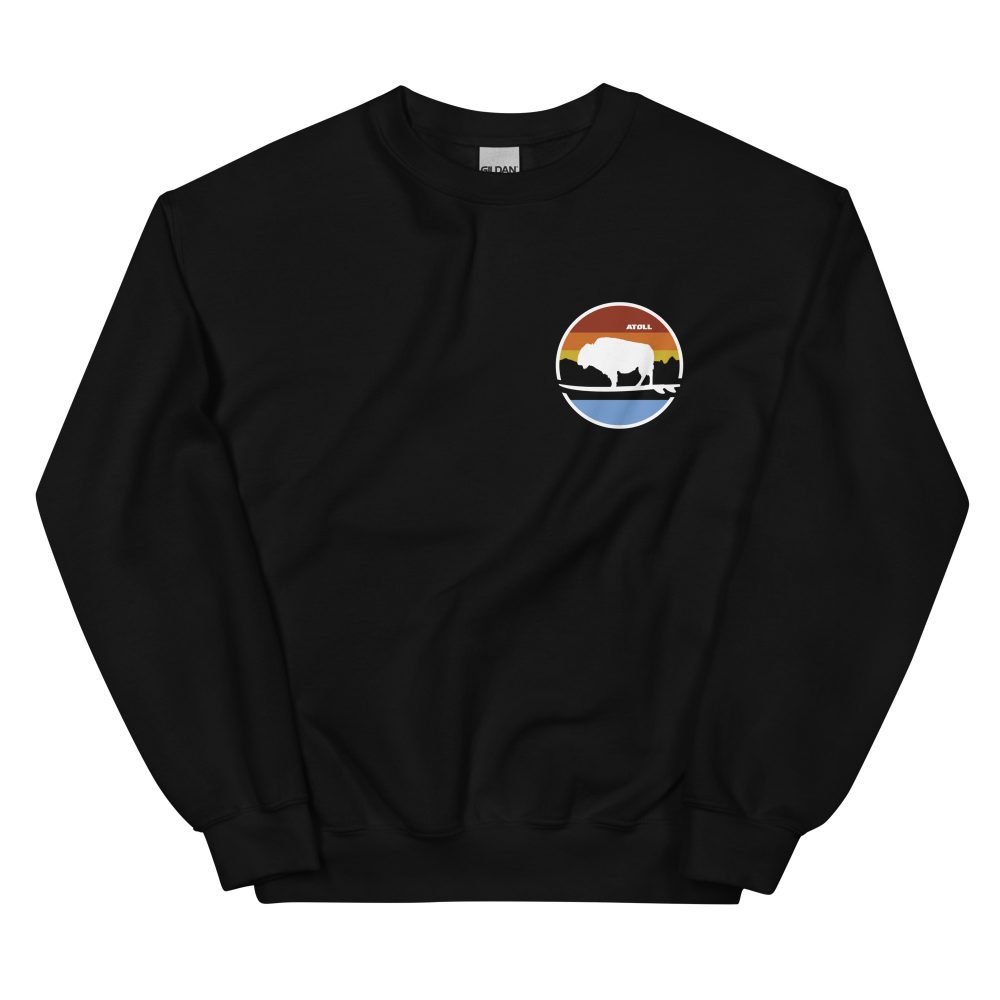 Unisex Crew Neck Sweatshirt with Atoll Landscape Graphic - Image 6