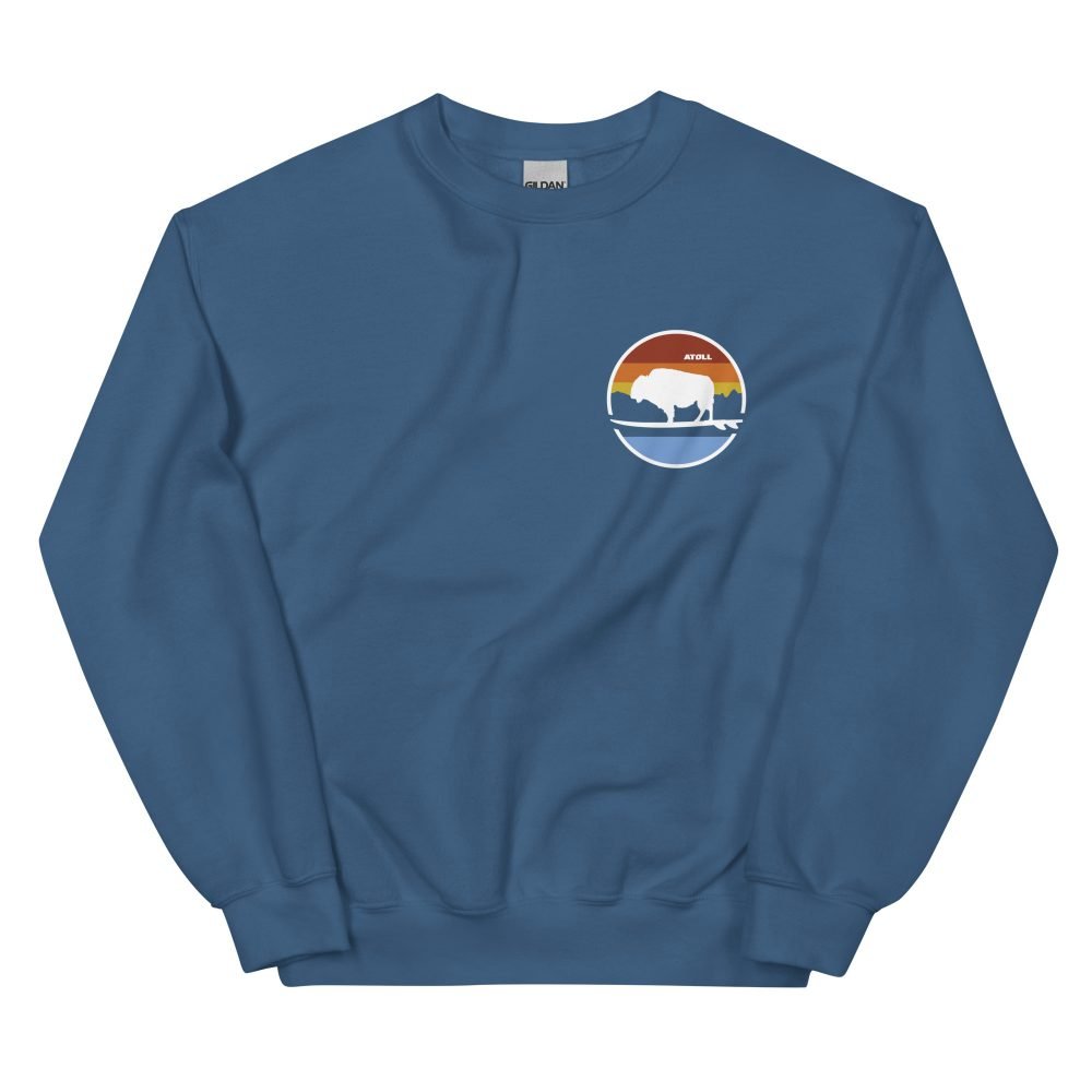 Unisex Crew Neck Sweatshirt with Atoll Landscape Graphic - Image 16