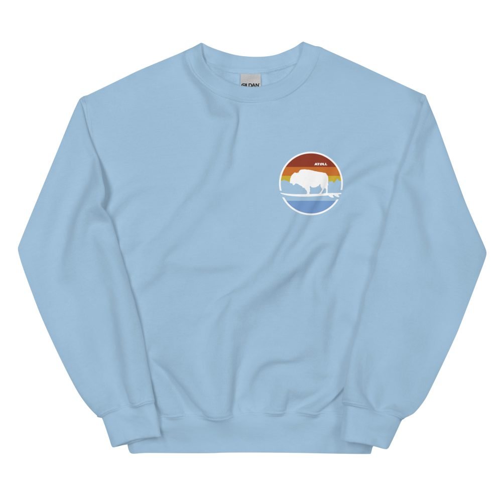 Unisex Crew Neck Sweatshirt with Atoll Landscape Graphic - Image 19
