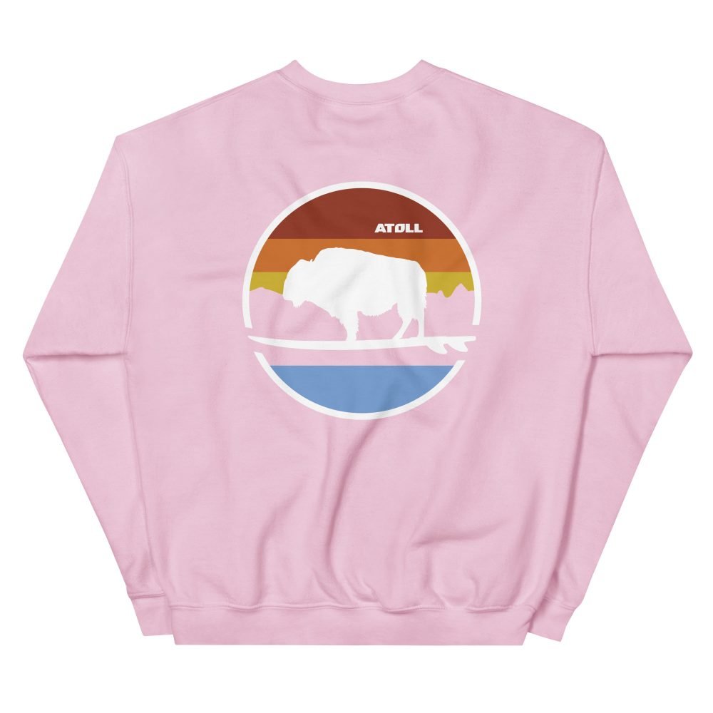 Unisex Crew Neck Sweatshirt with Atoll Landscape Graphic - Image 24