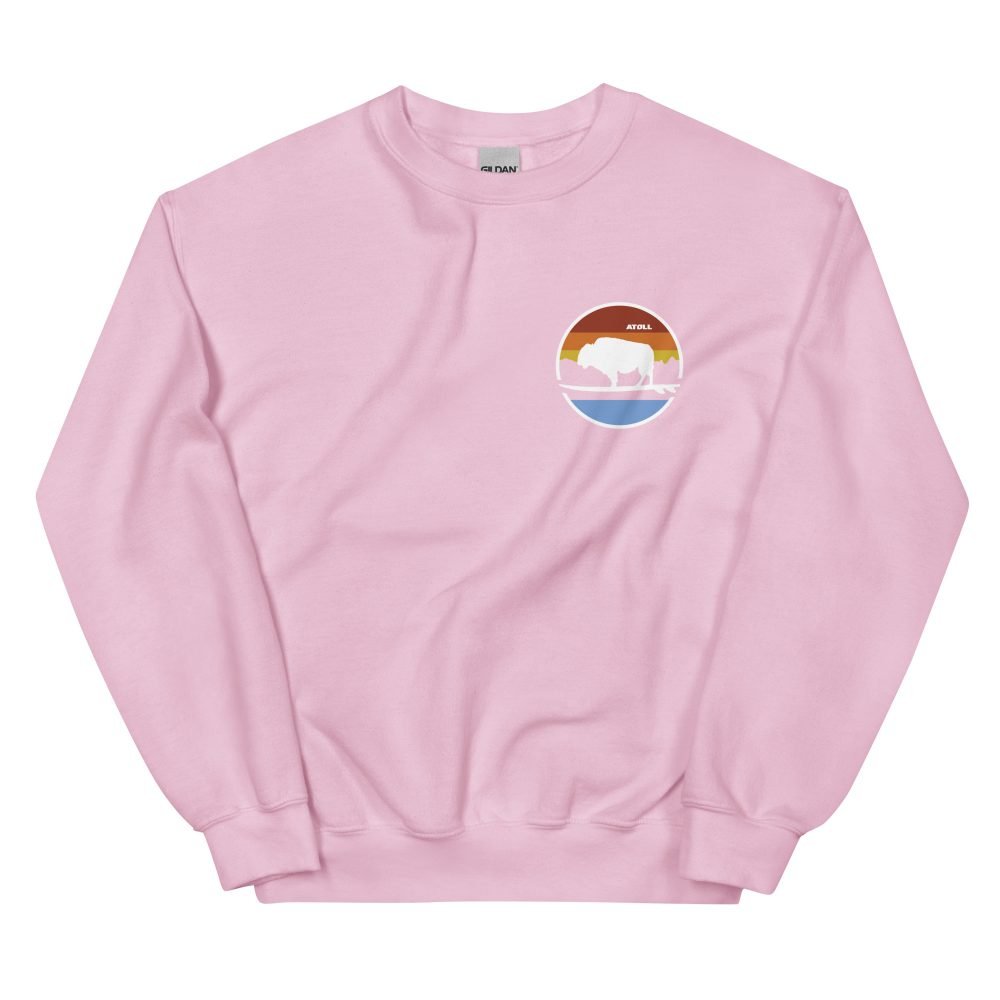 Unisex Crew Neck Sweatshirt with Atoll Landscape Graphic - Image 23