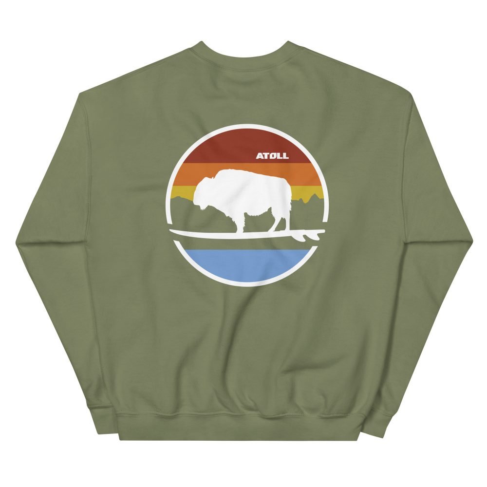 Unisex Crew Neck Sweatshirt with Atoll Landscape Graphic - Image 18
