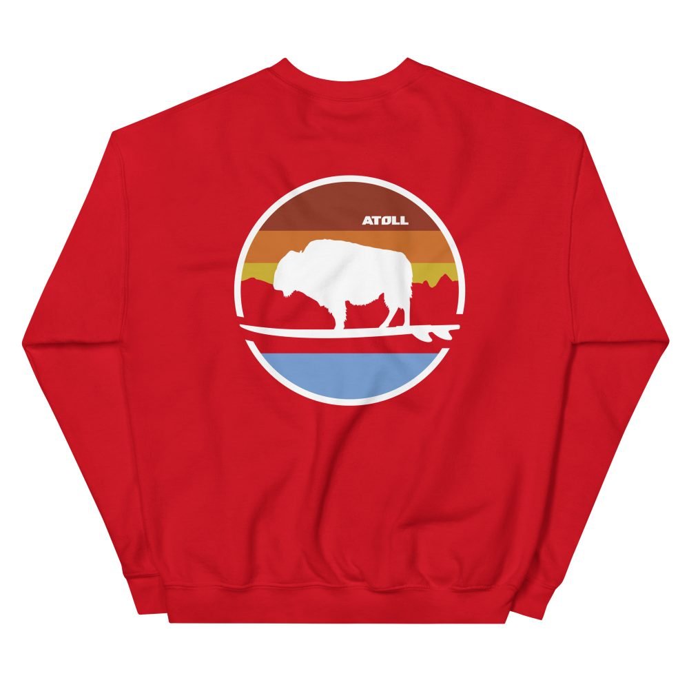 Unisex Crew Neck Sweatshirt with Atoll Landscape Graphic - Image 13