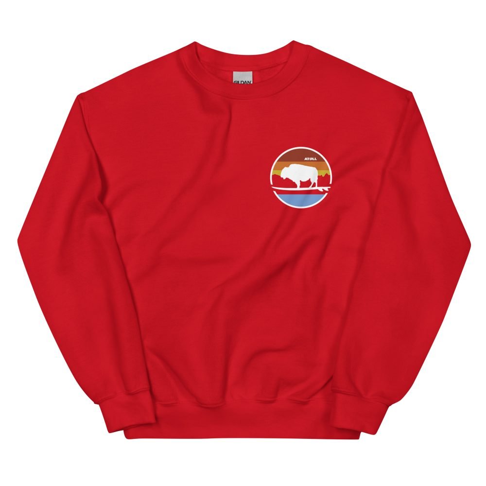 Unisex Crew Neck Sweatshirt with Atoll Landscape Graphic - Image 12