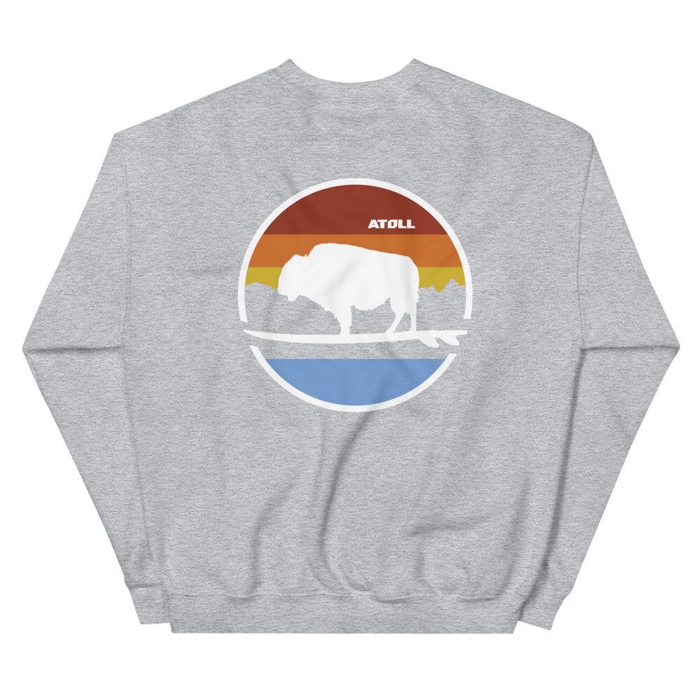 Unisex Crew Neck Sweatshirt with Atoll Landscape Graphic - Image 22