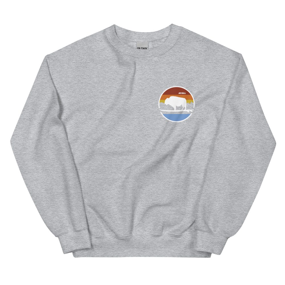 Unisex Crew Neck Sweatshirt with Atoll Landscape Graphic - Image 21