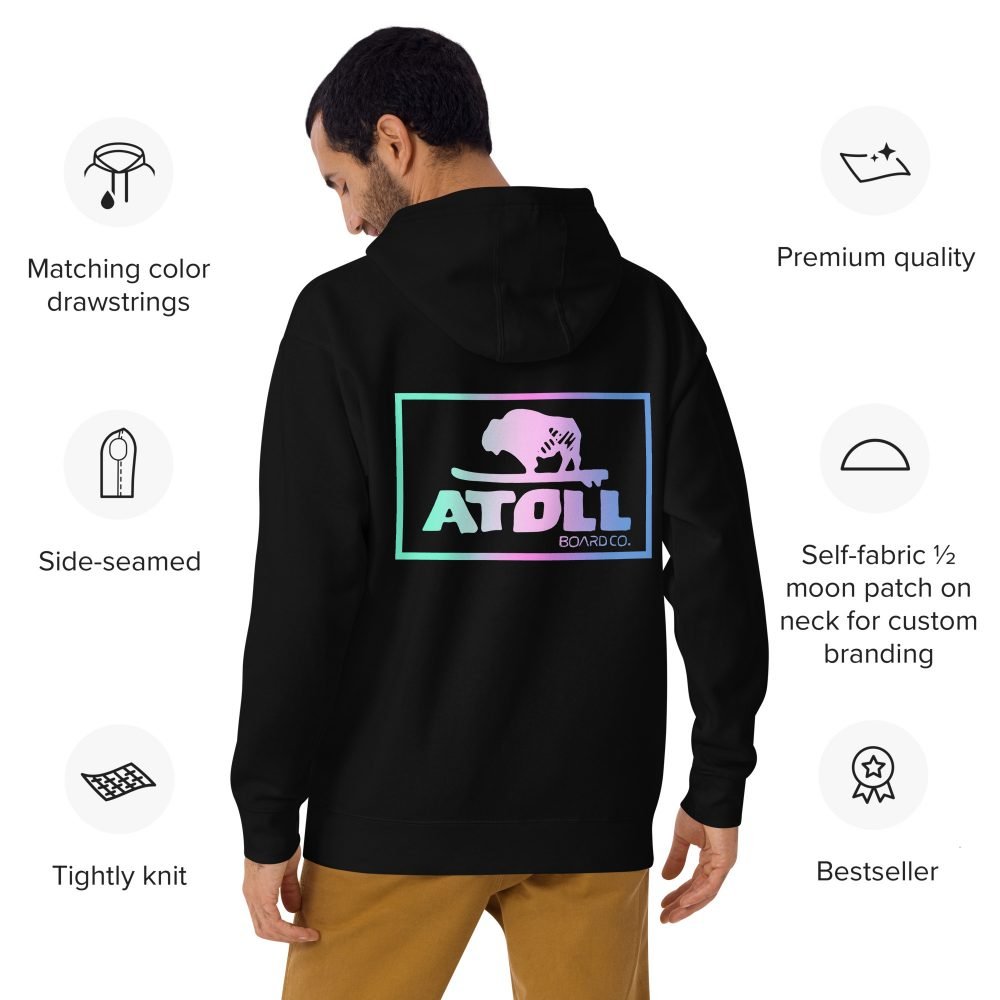 Unisex Hoodie with Atoll Color Blend Graphic - Image 3