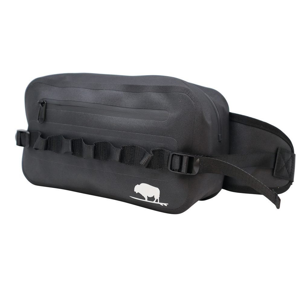 Atoll dry bag waist pack black side