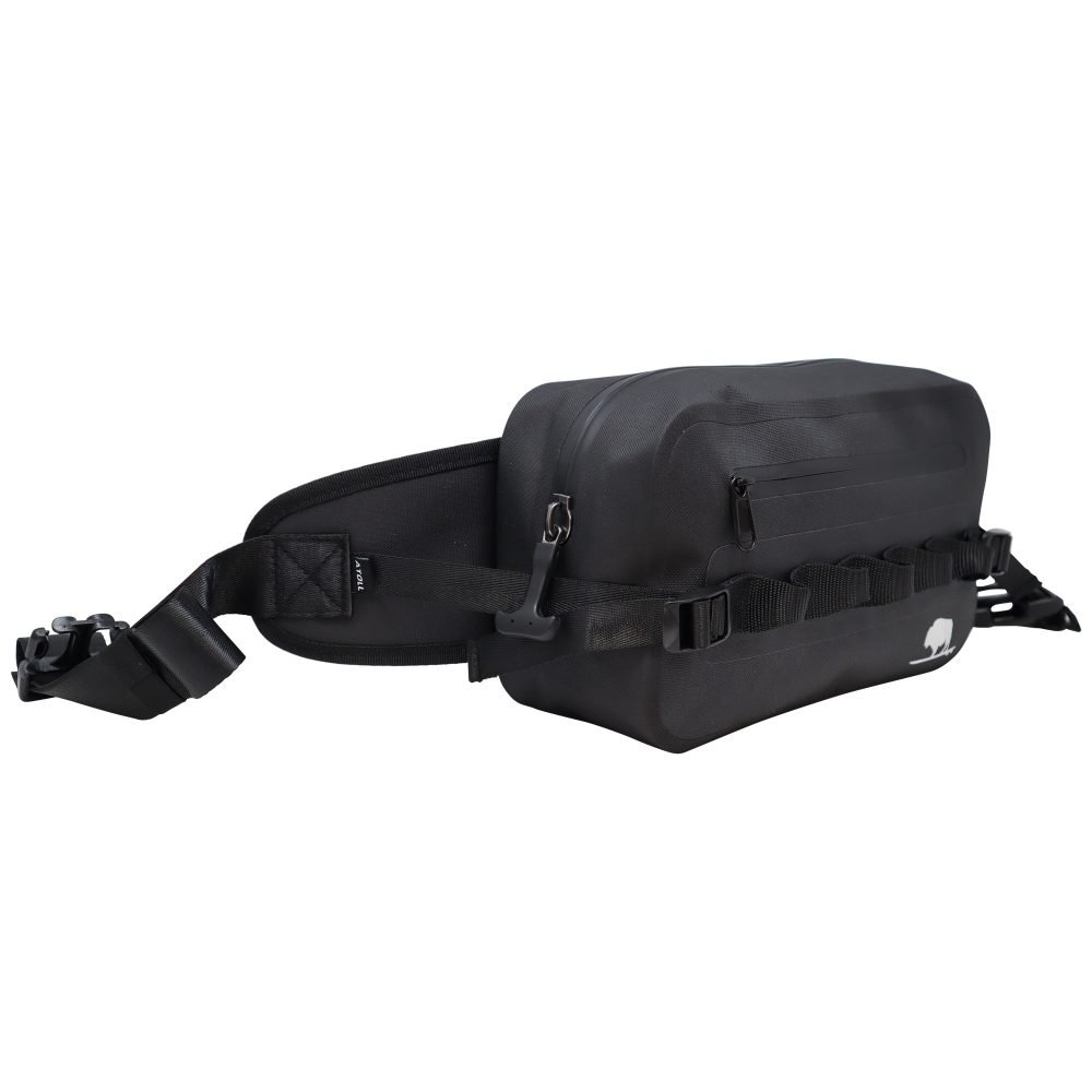 Atoll dry bag waist pack black zipper
