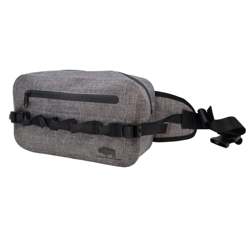 Atoll dry bag waist pack grey front side