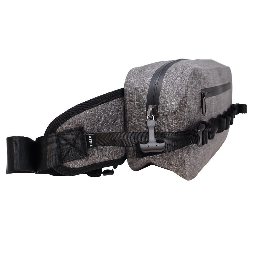 Atoll dry bag waist pack grey zipper