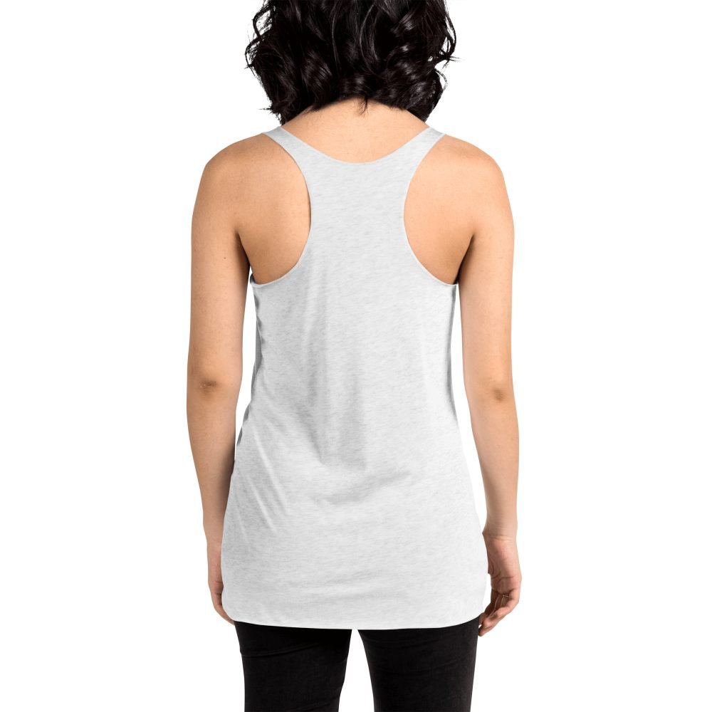 Women's Racerback Tank with Atoll Paddle Board Island Flower Graphic - Image 11
