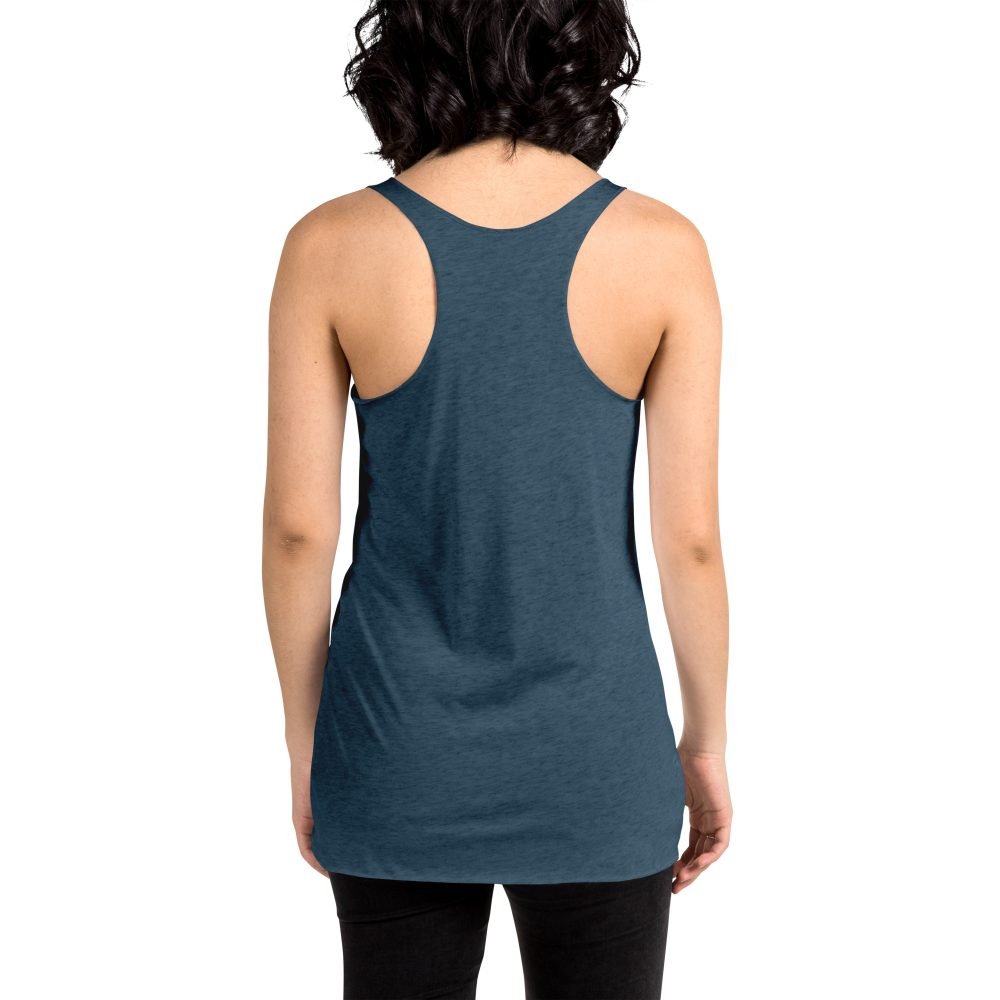 Women's Racerback Tank with Atoll Paddle Board Island Flower Graphic - Image 9