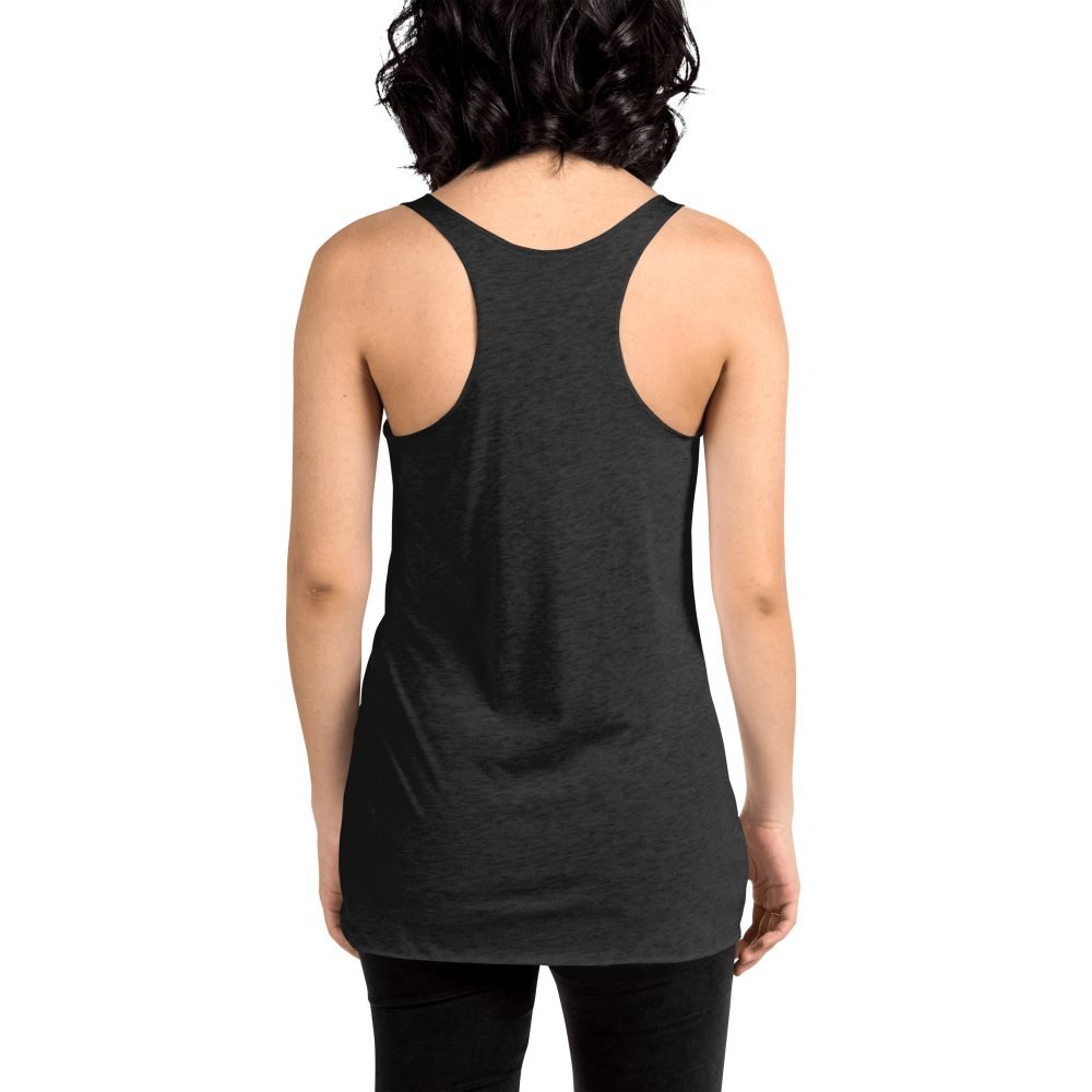 Women's Racerback Tank with Atoll Paddle Board Island Flower Graphic - Image 3