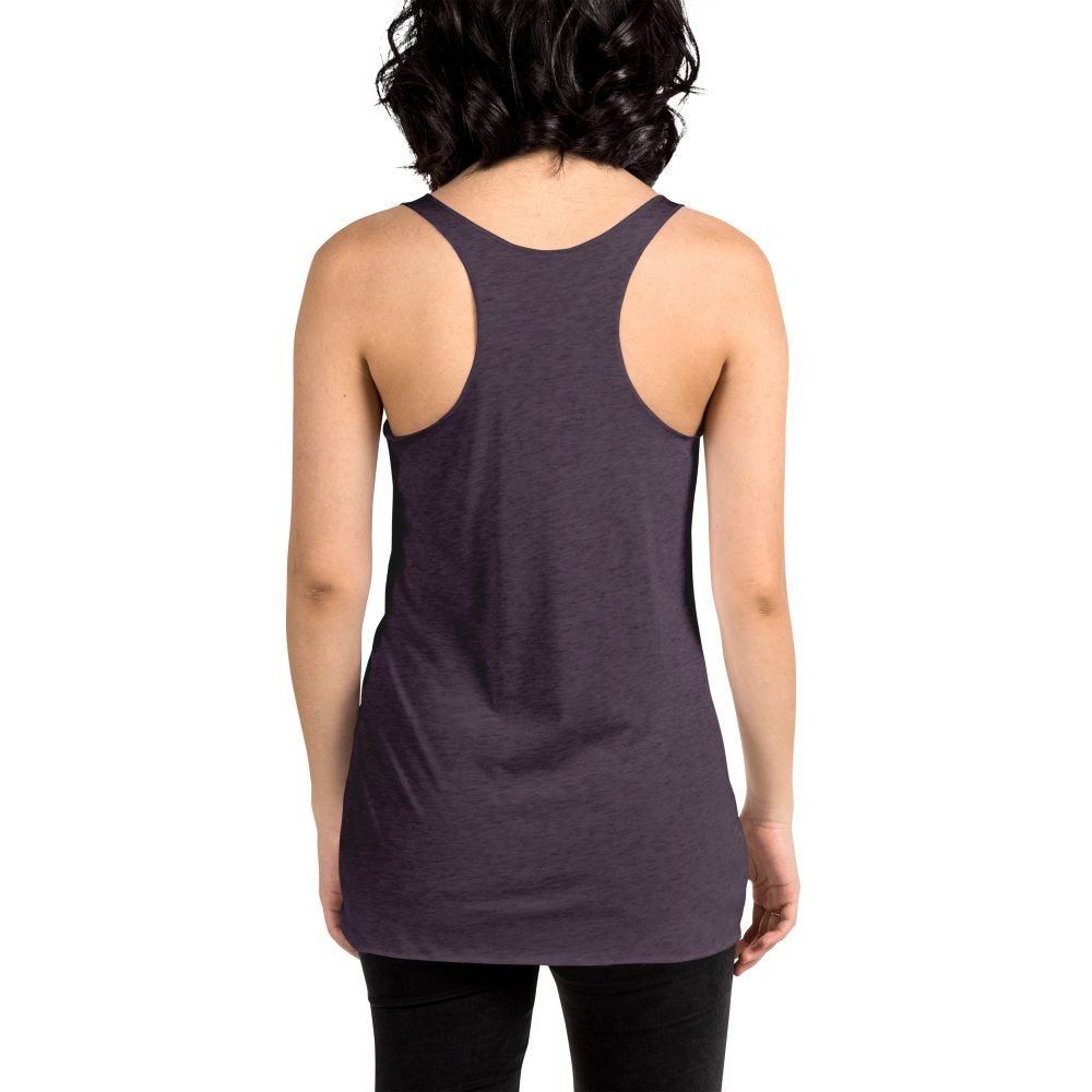 Women's Racerback Tank with Atoll Paddle Board Island Flower Graphic - Image 7